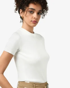 Forcast Catherine Short Sleeve Knit Ivory New