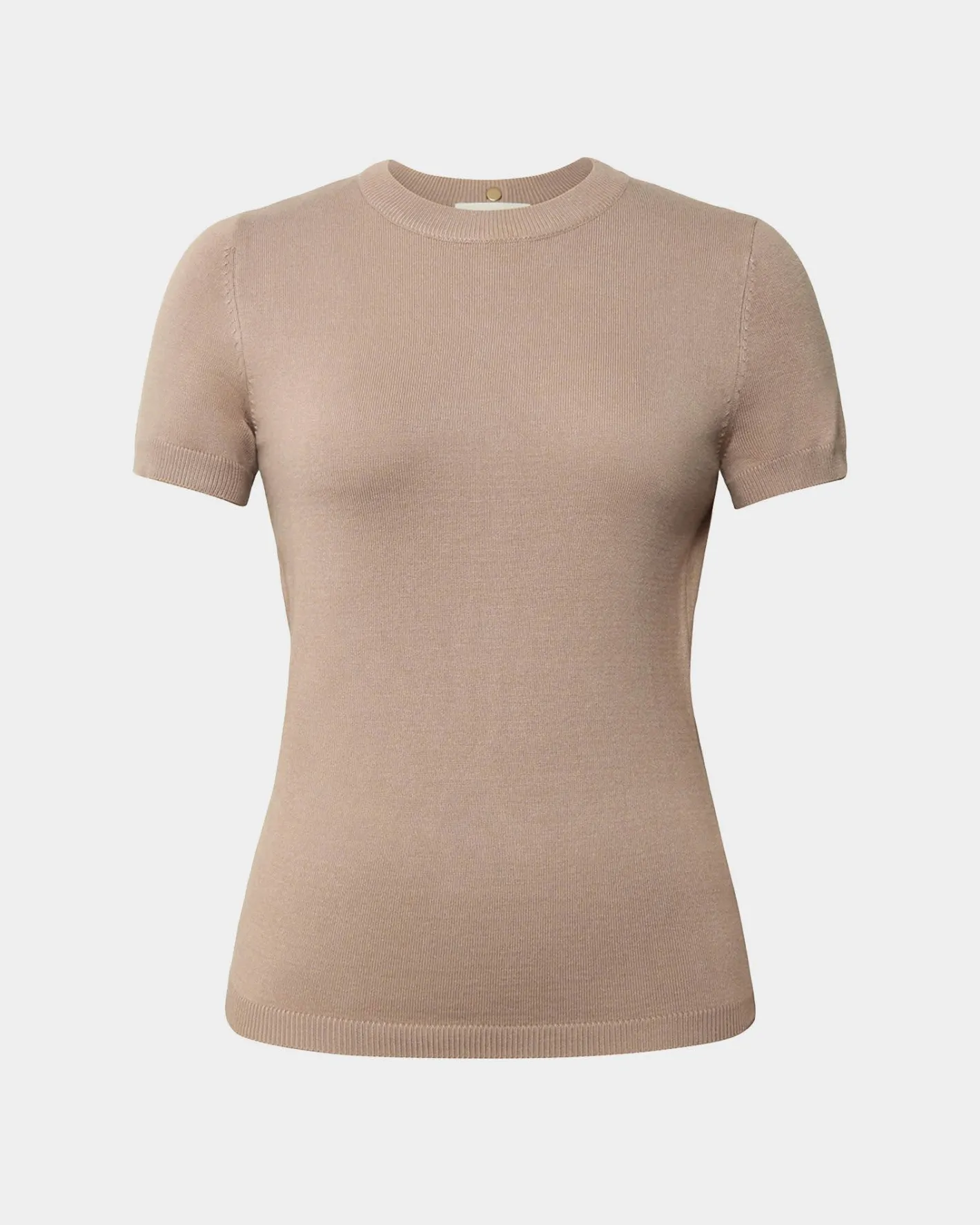 Forcast Catherine Short Sleeve Knit Light Taupe Hot