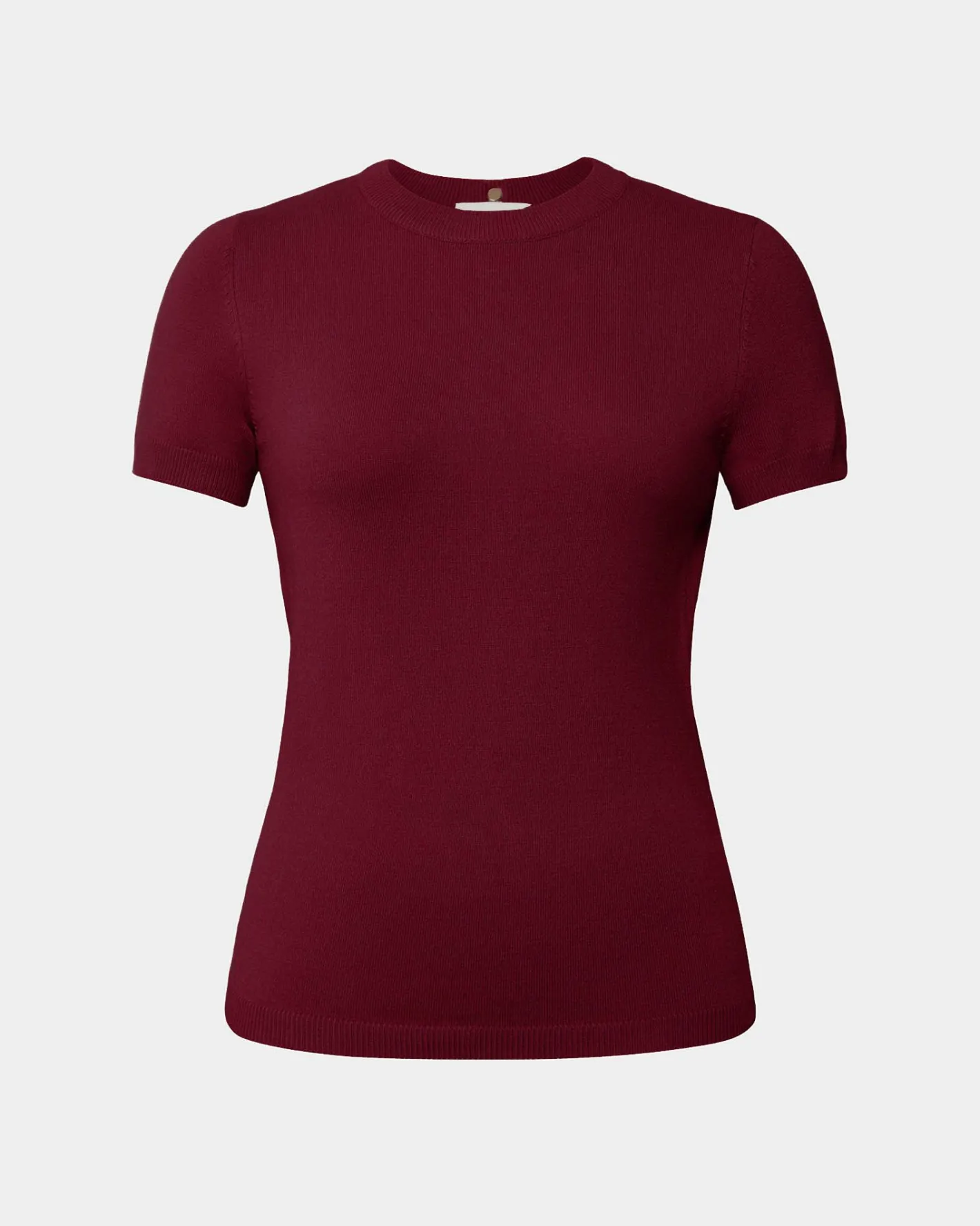 Forcast Catherine Short Sleeve Knit Cabernet Clearance