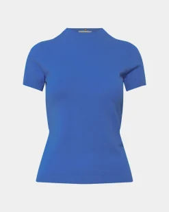 Forcast Catherine Short Sleeve Knit Cobalt