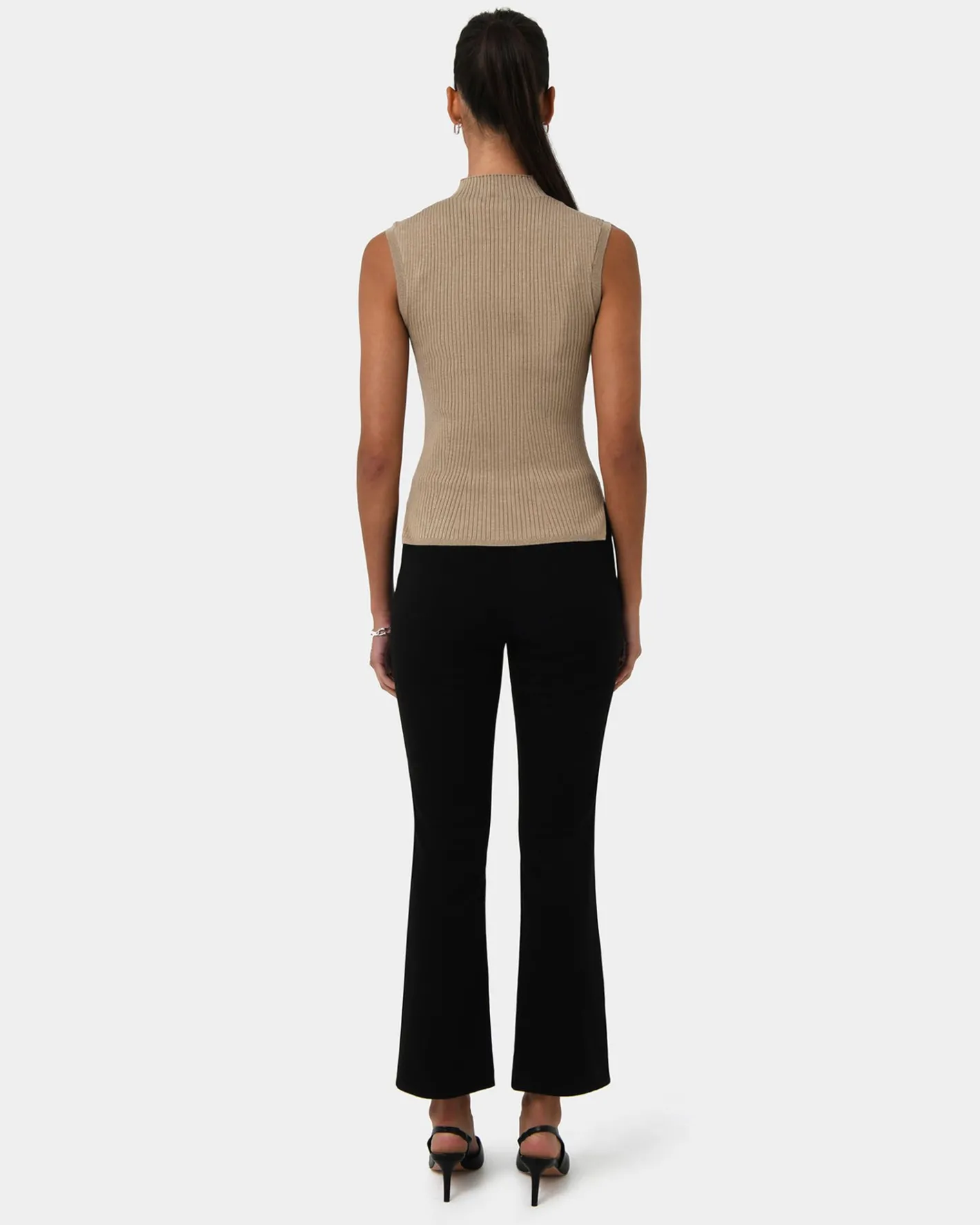 Forcast Charm Mock Neck Knit Beige