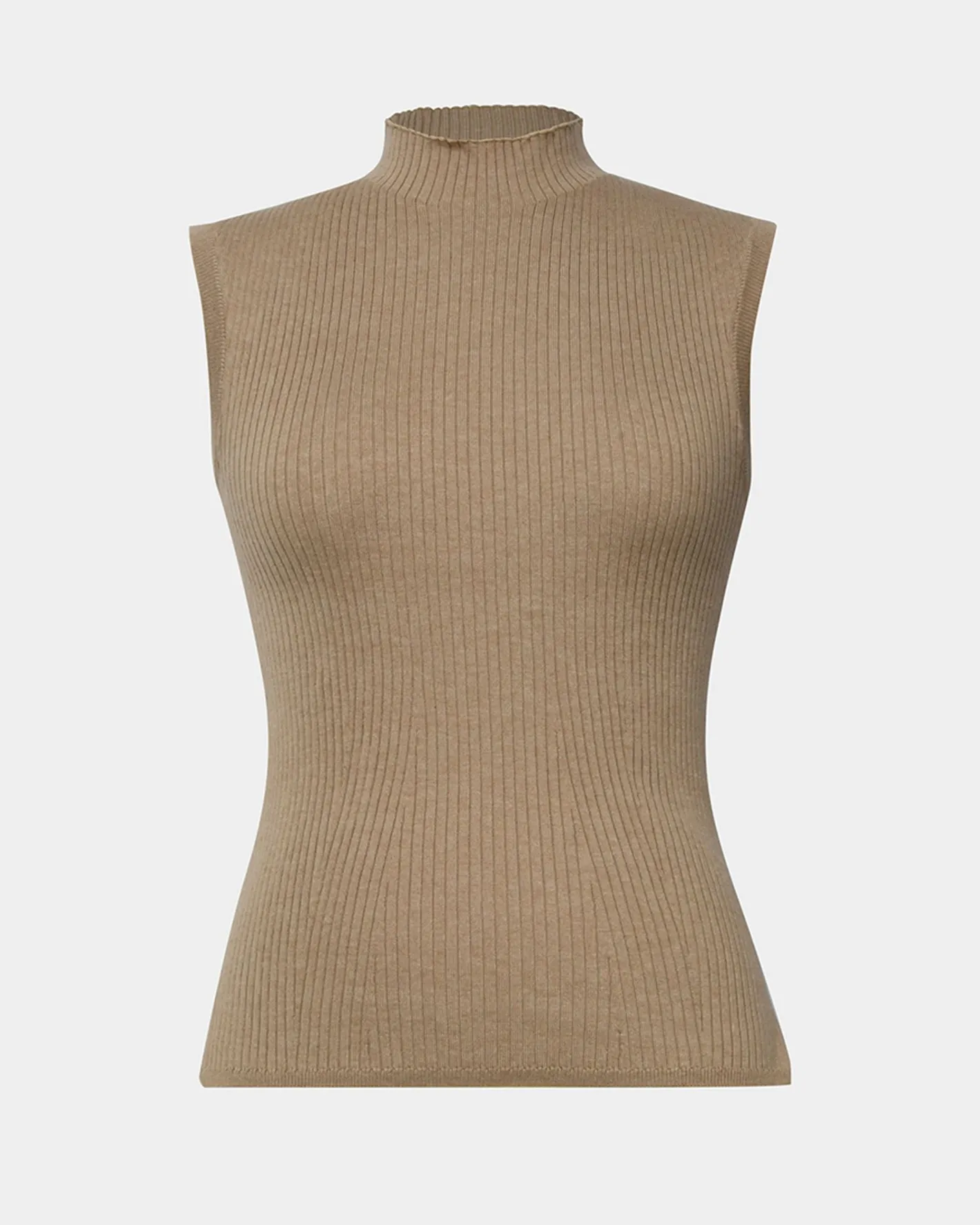 Forcast Charm Mock Neck Knit Beige