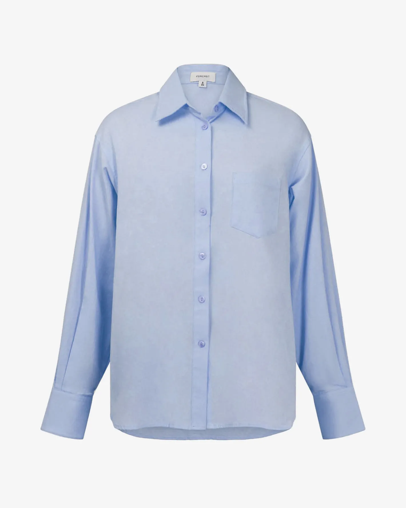 Forcast Chicago Oversized Cotton Shirt Soft Blue Online
