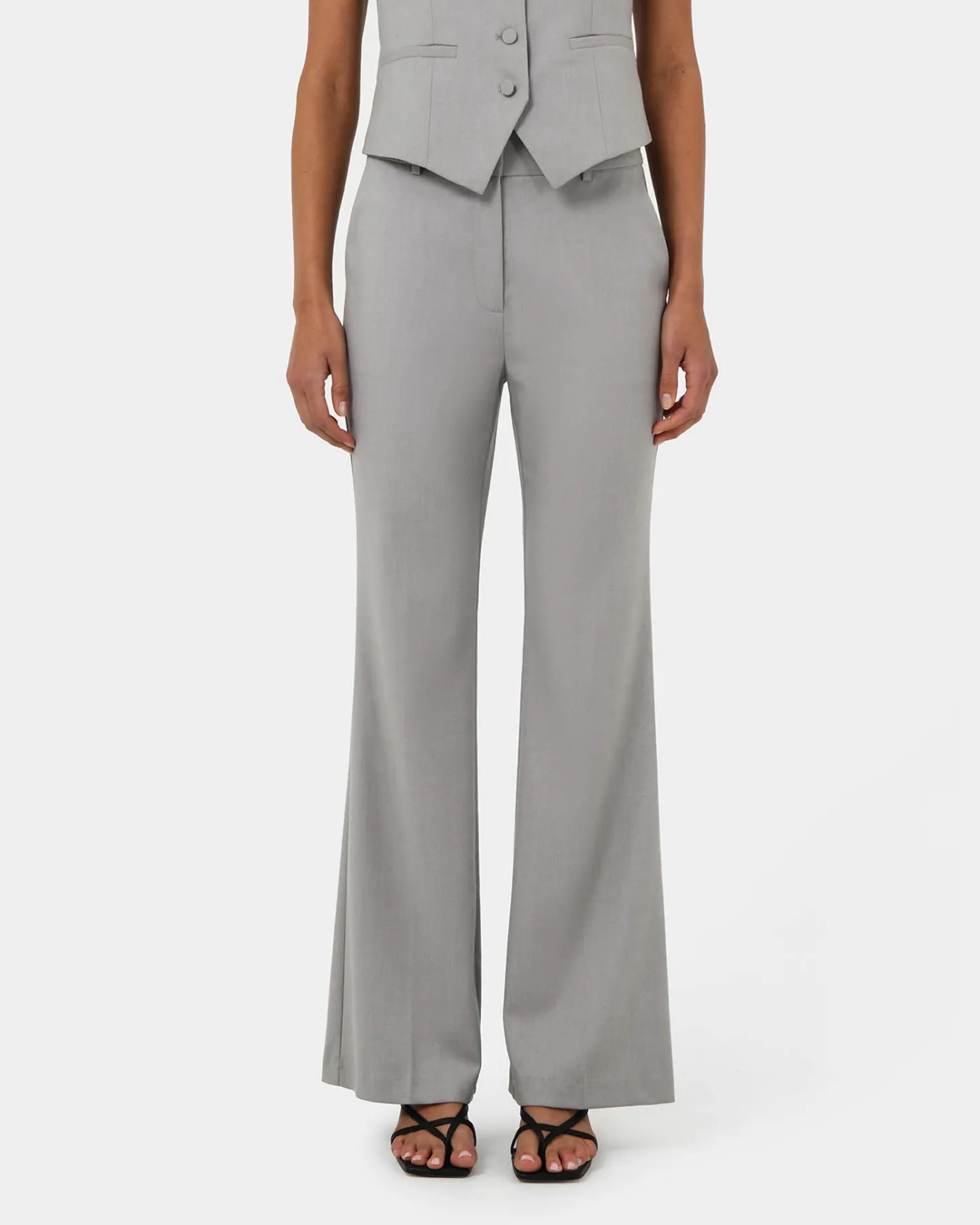 Forcast Chloe Bootleg Pants Grey Best