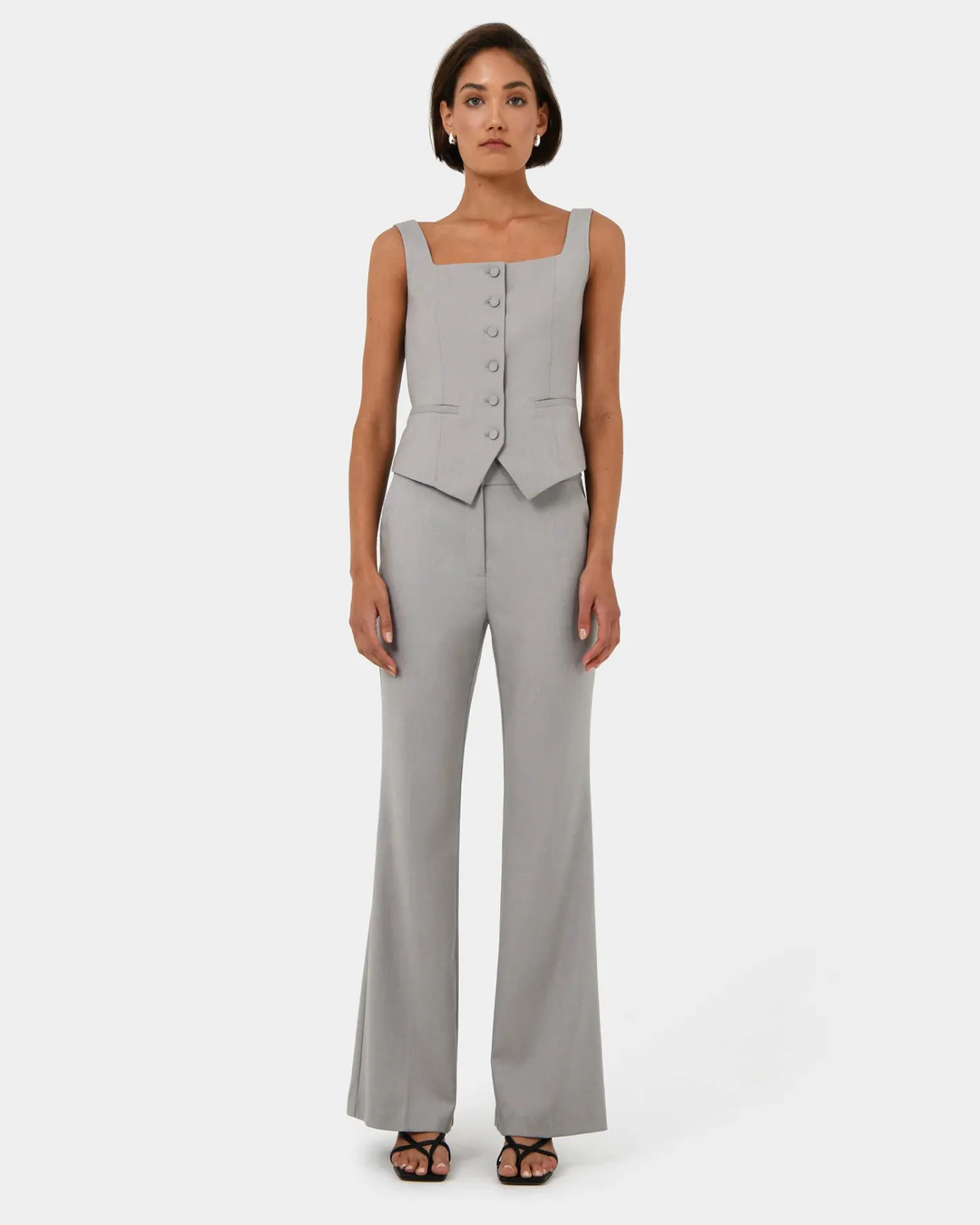 Forcast Chloe Bootleg Pants Grey Best