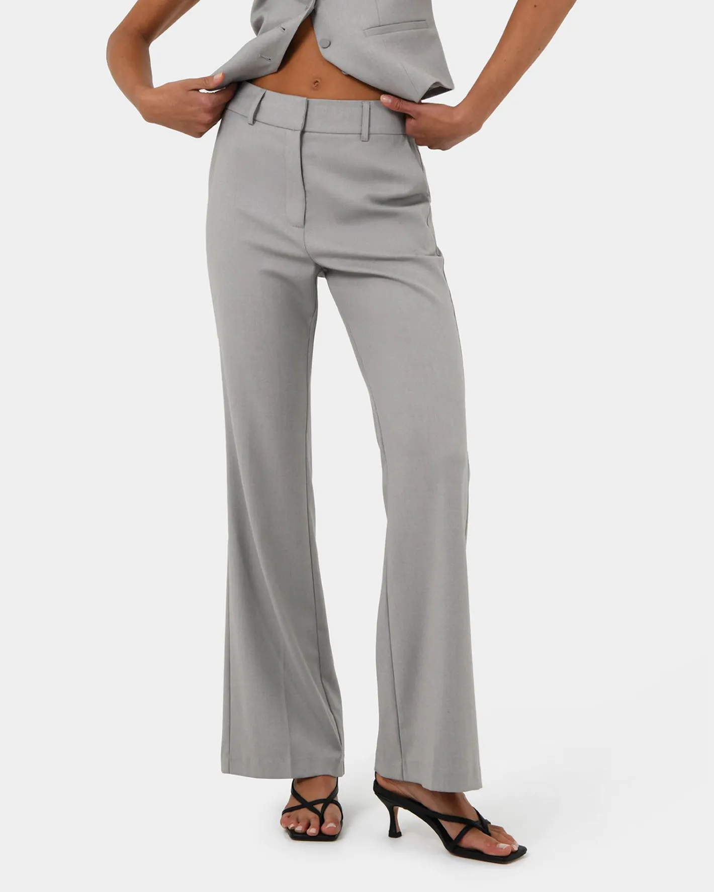 Forcast Chloe Bootleg Pants Grey Best
