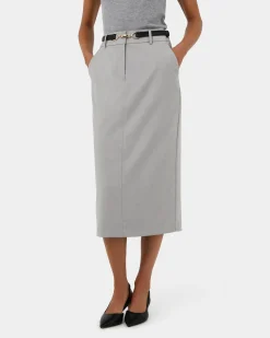 Forcast Chloe Panel Skirt Grey Online