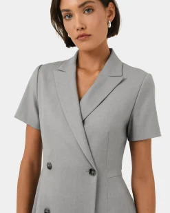 Forcast Chloe Suit Dress Grey Clearance