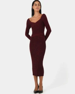 Forcast Cienna Knit Skirt Ruby Outlet