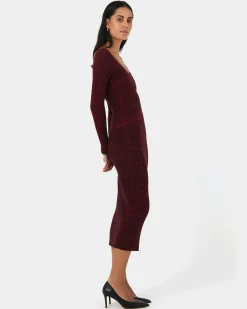 Forcast Cienna Knit Skirt Ruby Outlet