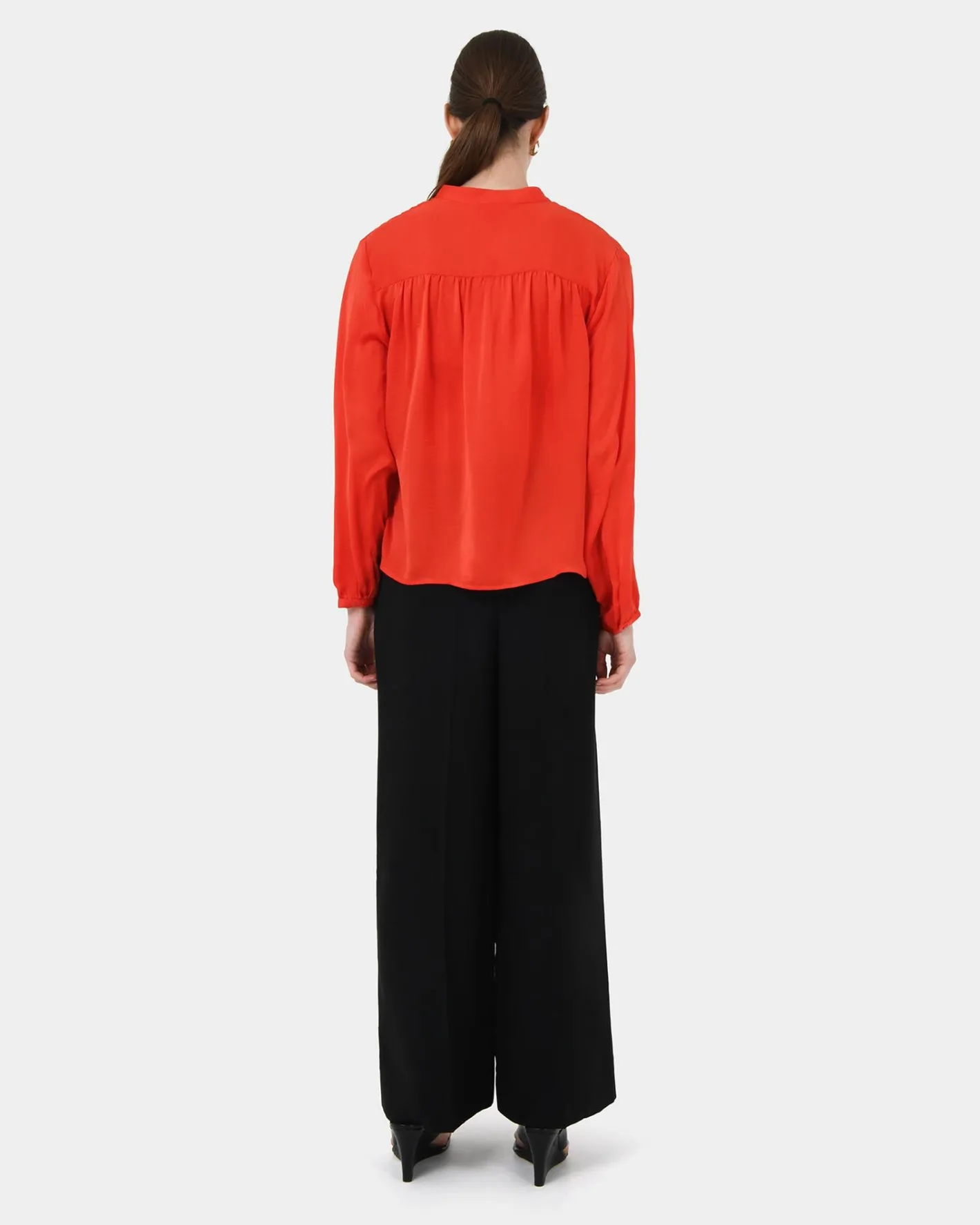 Forcast Claire V-neck Blouse Red Outlet