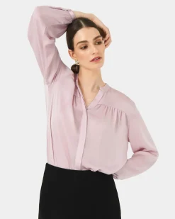 Forcast Claire V-neck Blouse Blush Online