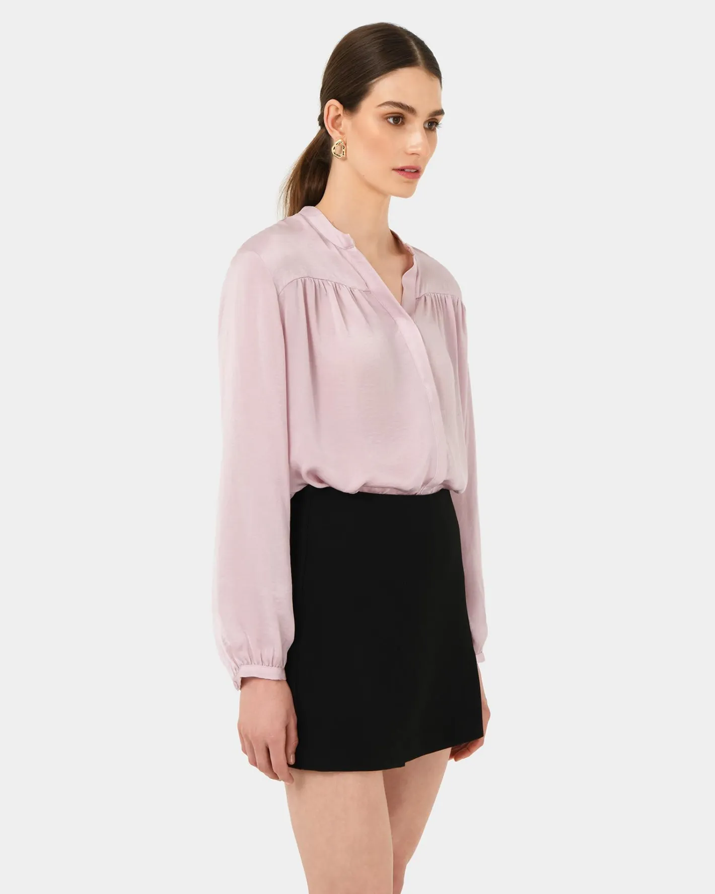 Forcast Claire V-neck Blouse Blush Online
