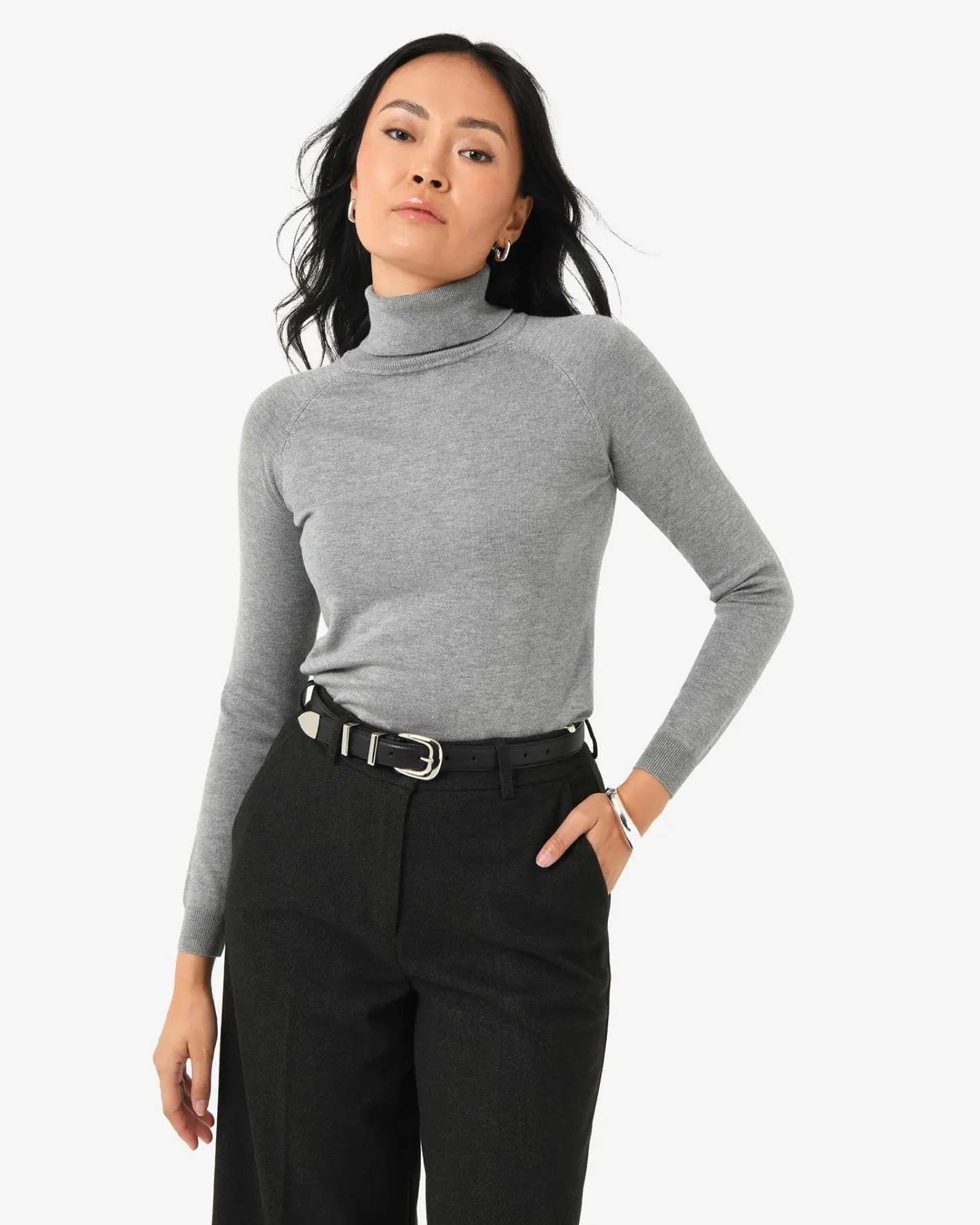 Forcast Clarisse Turtleneck Sweater Grey Online