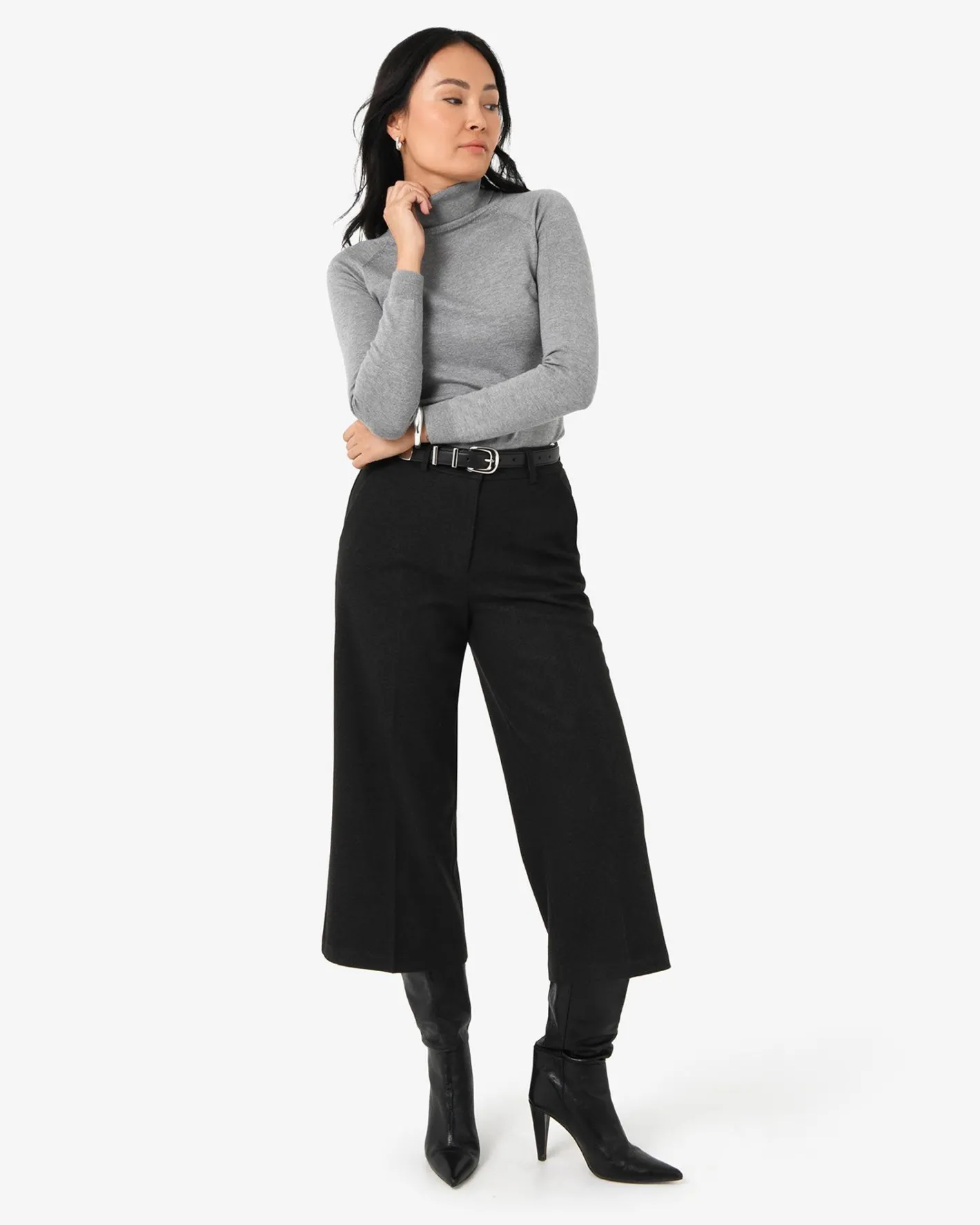 Forcast Clarisse Turtleneck Sweater Grey Online
