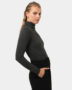 Forcast Clarisse Turtleneck Sweater Charcoal Best