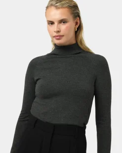 Forcast Clarisse Turtleneck Sweater Charcoal Best