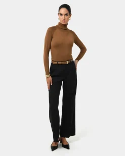 Forcast Clarisse Turtleneck Sweater Coffee Discount