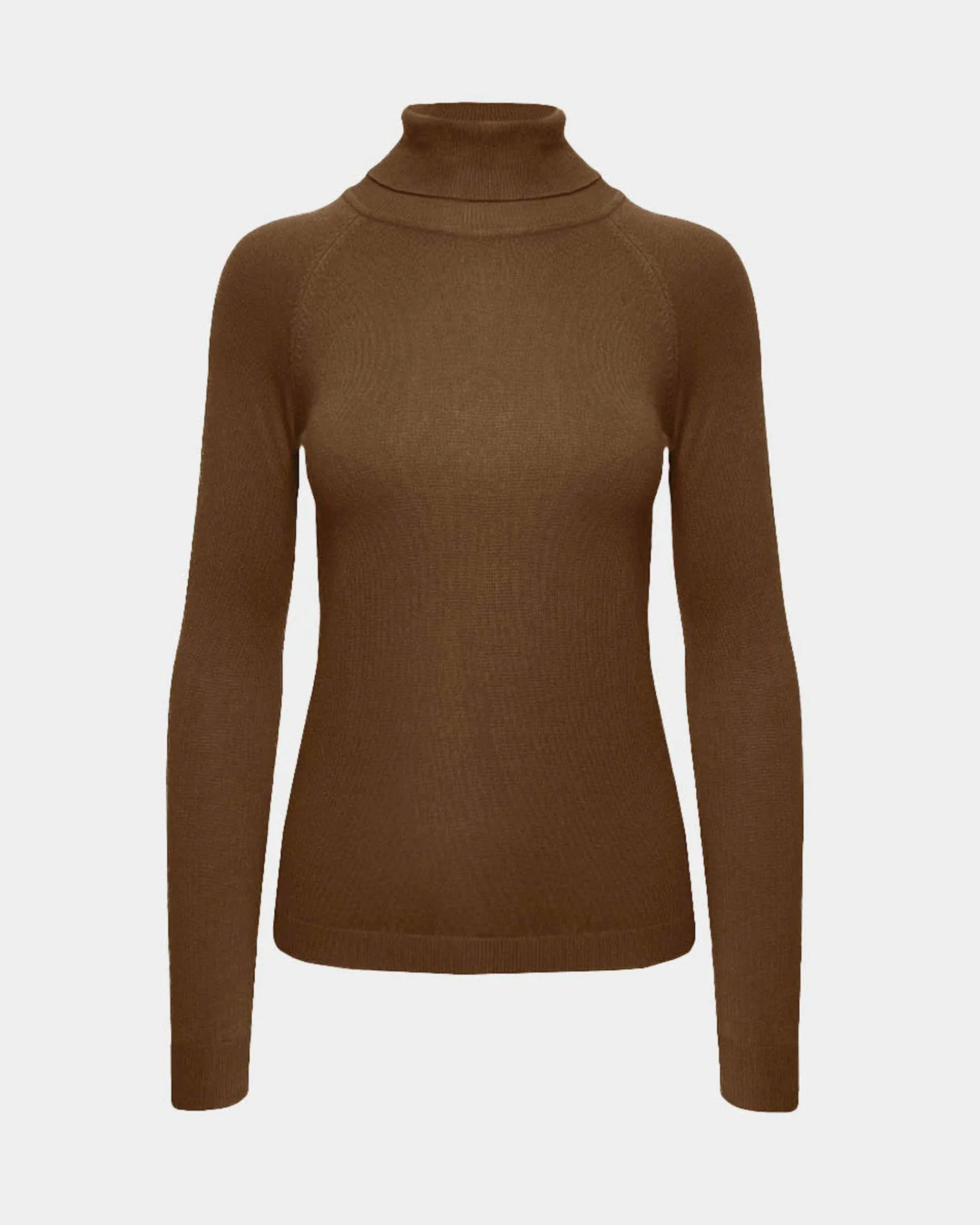 Forcast Clarisse Turtleneck Sweater Coffee Discount