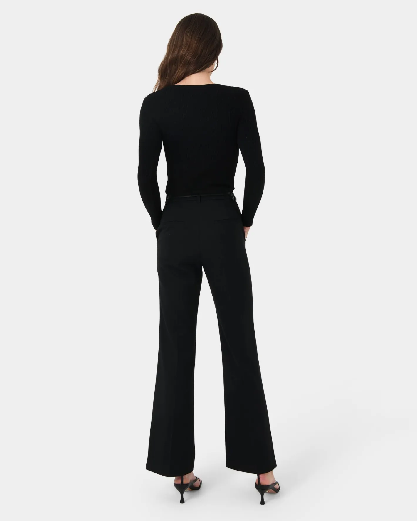 Forcast Clover Flare Leg Pants Black Online