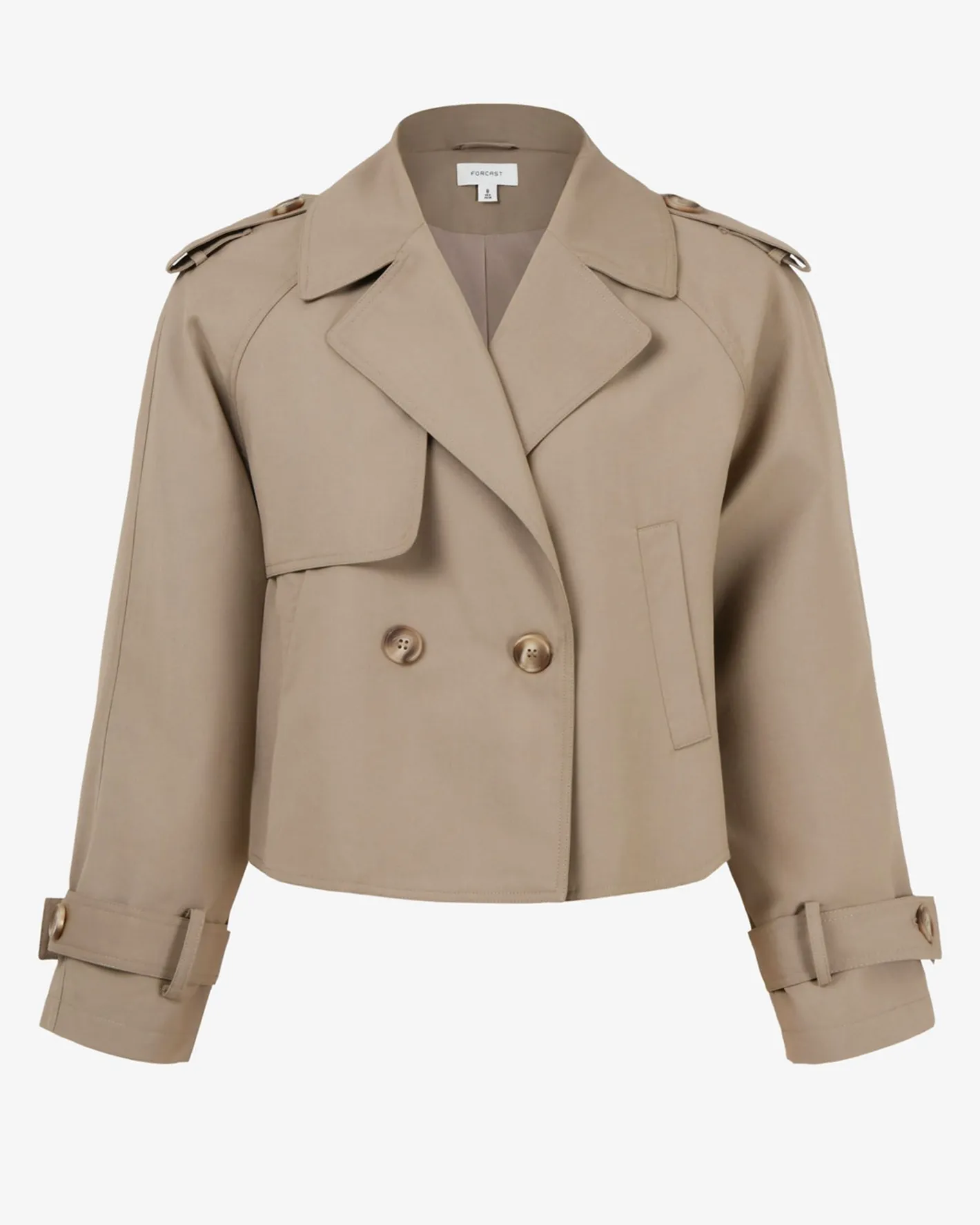 Forcast Collins Cropped Trench Coat Beige Best