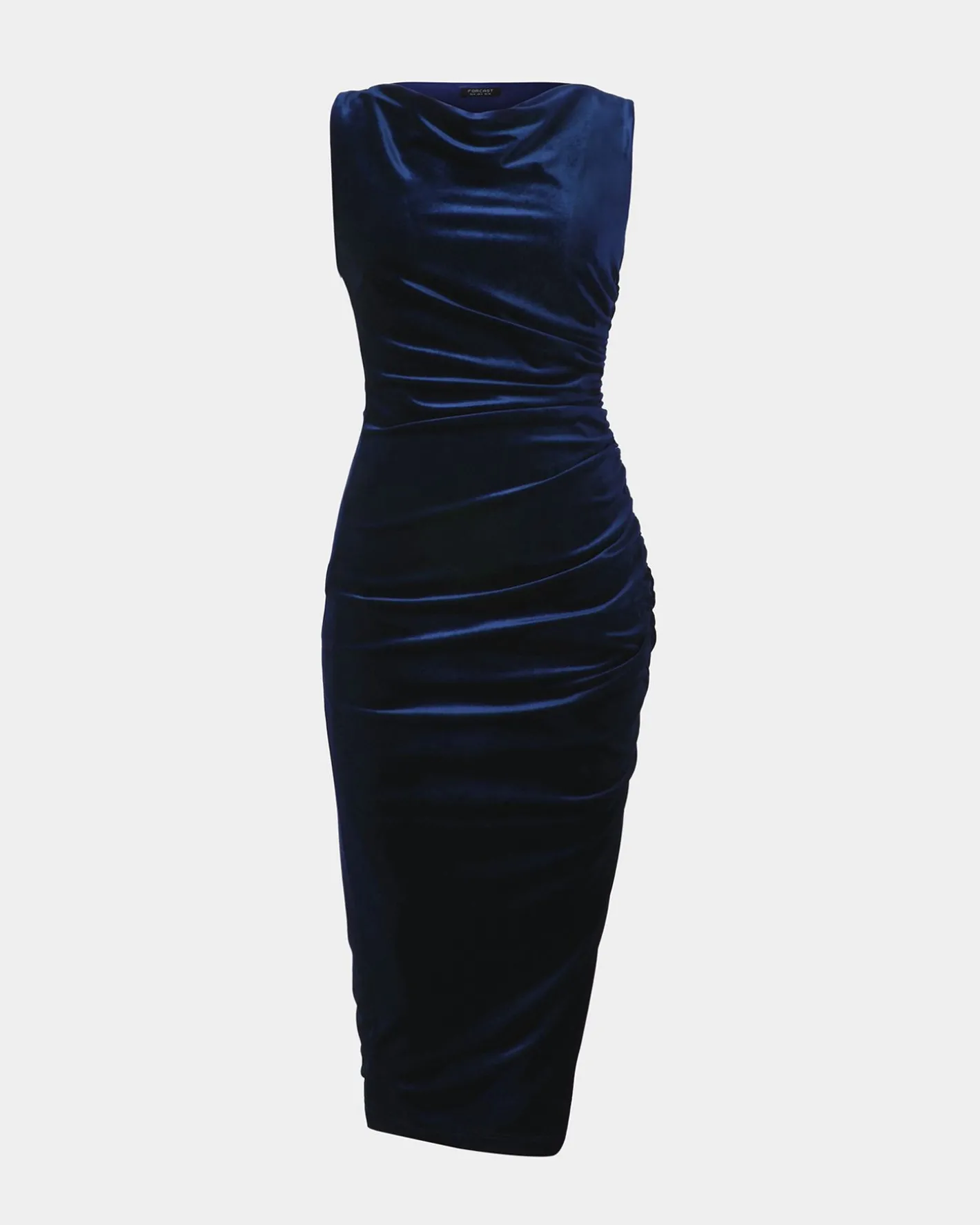 Forcast Cory Drape Midi Dress Navy Sale