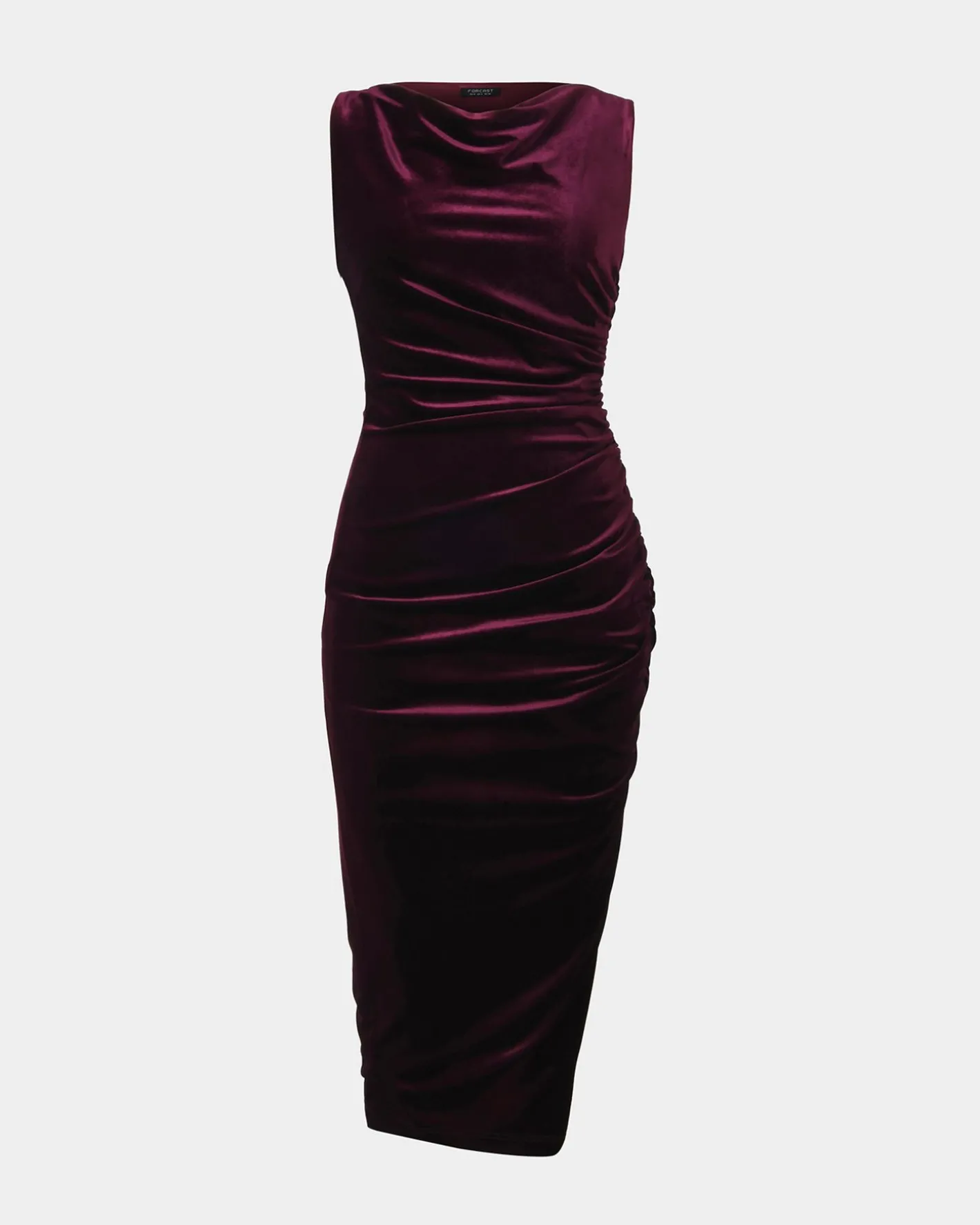 Forcast Cory Drape Midi Dress Grape Hot