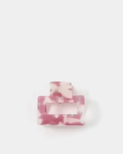 Forcast Crystal Hair Claw Pink Tort