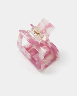 Forcast Crystal Hair Claw Pink Tort
