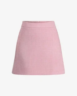 Forcast Cynthia Tweed Mini Skirt Pink