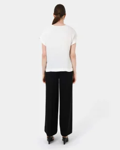 Forcast Cyra Short Sleeve Top Ivory Online