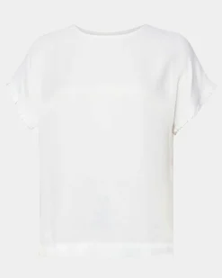 Forcast Cyra Short Sleeve Top Ivory Online