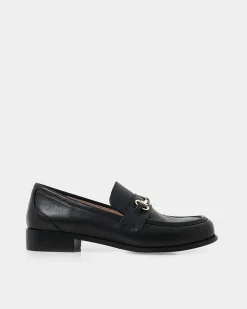 Forcast Dayana Leather Loafer Black Clearance