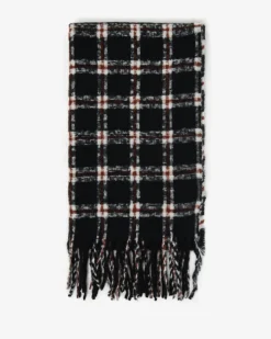 Forcast Dena Checked Scarf S08 Black & Brown Sale