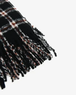 Forcast Dena Checked Scarf S08 Black & Brown Sale