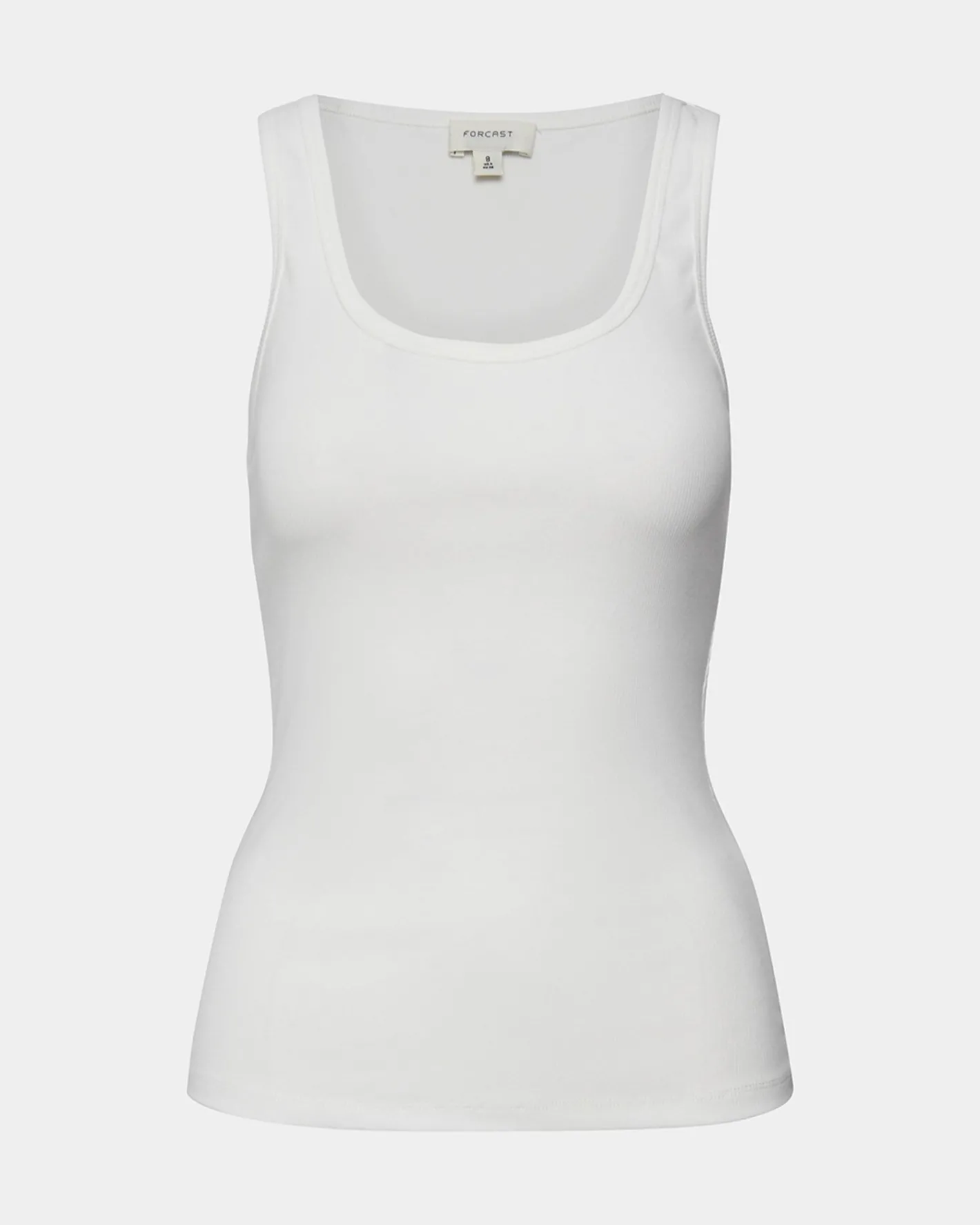 Forcast Devin Ribbed Singlet Top Ivory Sale