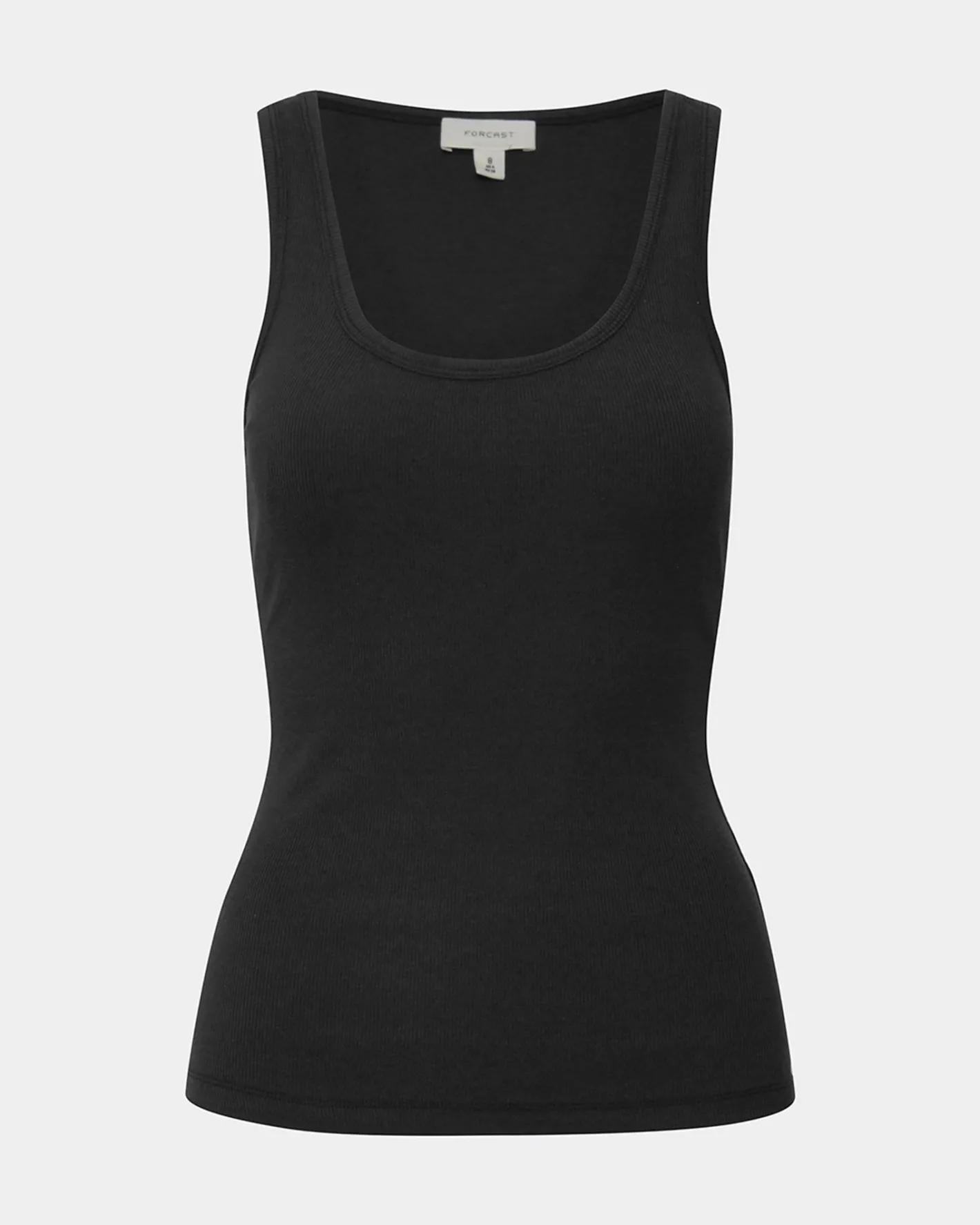 Forcast Devin Ribbed Singlet Top Black Outlet