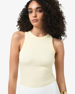 Forcast Devon Cotton Blend Singlet Butter Discount