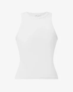 Forcast Devon Cotton Blend Singlet White