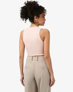 Forcast Devon V-neck Singlet Nude Pink Online