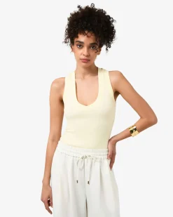 Forcast Devon V-neck Singlet Butter Best
