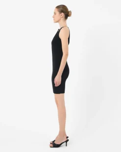 Forcast Diwa Chain Strap Knit Dress Black Hot