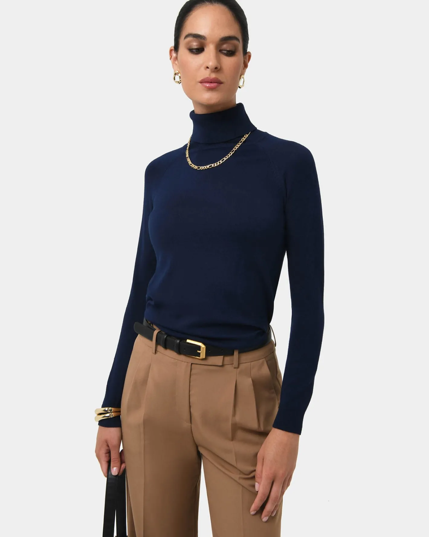 Forcast Dulce Leather Belt Black Discount