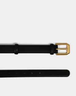 Forcast Dulce Leather Belt Black Discount