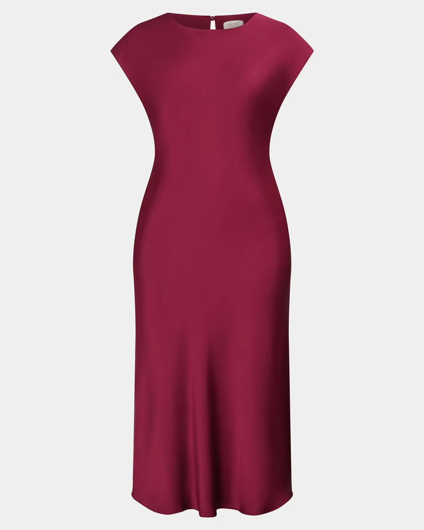 Forcast Dulce Satin Midi Dress Burgundy Best