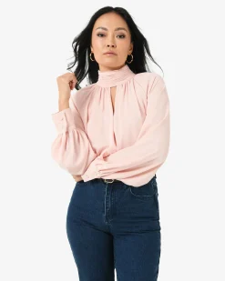 Forcast Edina Long Sleeve Blouse Blush Pink Sale