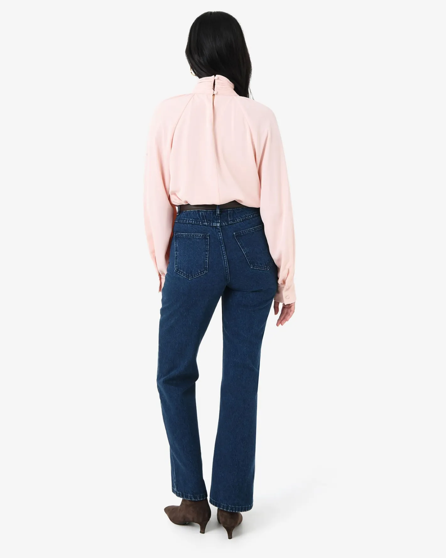 Forcast Edina Long Sleeve Blouse Blush Pink Sale