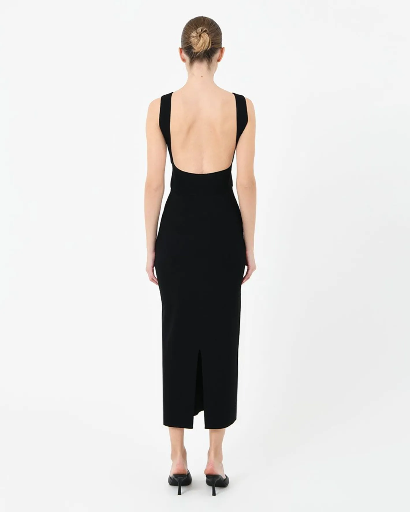 Forcast Elia Cutout Knit Dress Black Clearance
