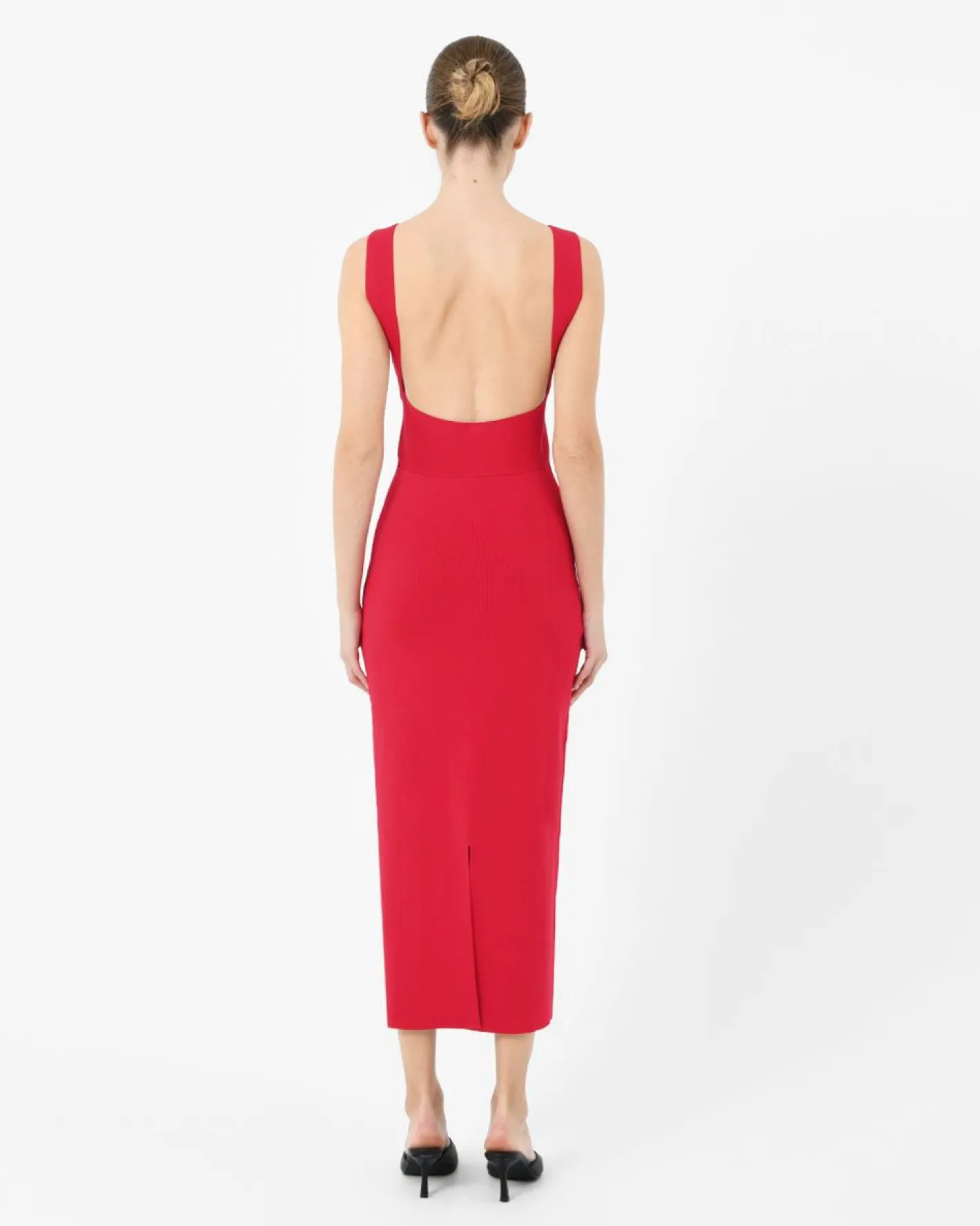 Forcast Elia Cutout Knit Dress Red Sale