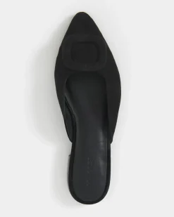 Forcast Elizabella Leather Mules Black Clearance